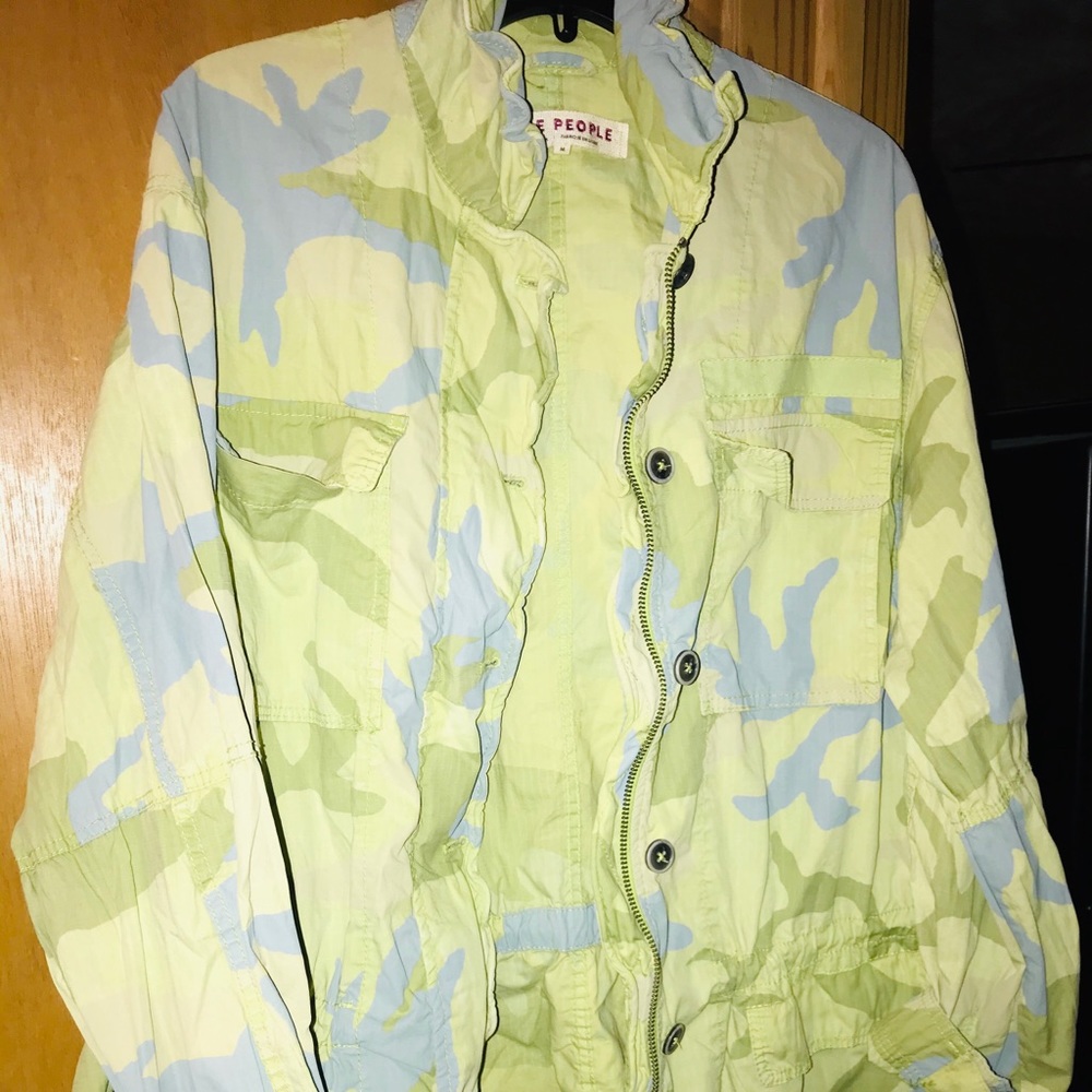 Free people Lead the Way Light green jacket